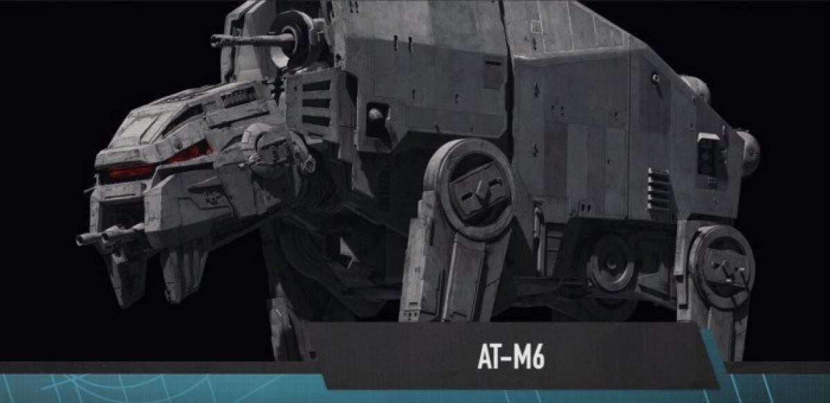 The Last Jedi: ecco l'aspetto dei nuovi veicoli del Primo Ordine - Il nuovo camminatore AT-M6.
Da: starwars.com