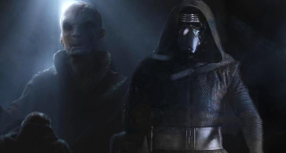 The Last Jedi: alcuni dettagli sul "Lato Oscuro" - Snoke e Kylo Ren in una fan art.
Da: talky! movie