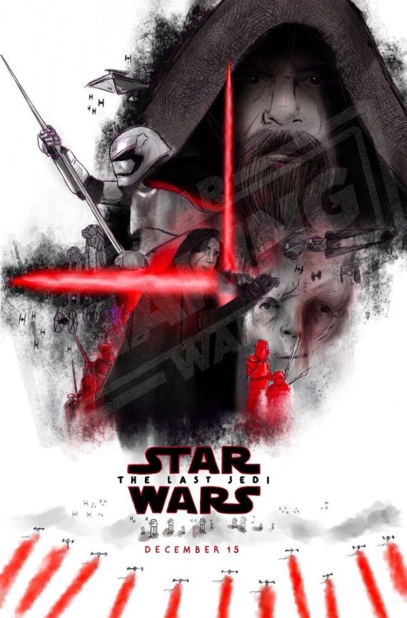 Il secondo poster di The Last Jedi "antagonisti" disegnato da makingstarwars.net