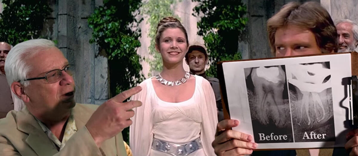Dentista crea un bellissimo spot a tema Star Wars - Il mitico dentista John Abernathy nel suo video a tema Star Wars.
Da: youtube