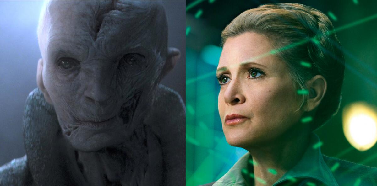 The Last Jedi: novità sull'incontro tra Snoke e Leia - Snoke e Leia in Episodio VII.
Da: flickreel