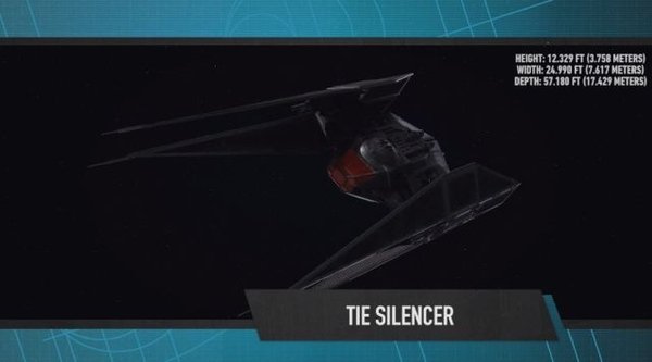 Il TIE Silencer di Kylo Ren.Da: movieweb