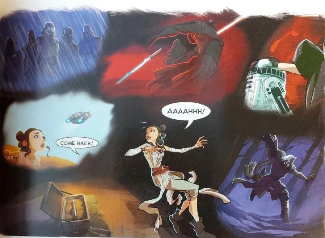 La scena della visione di Forza di Rey nel fumetto.