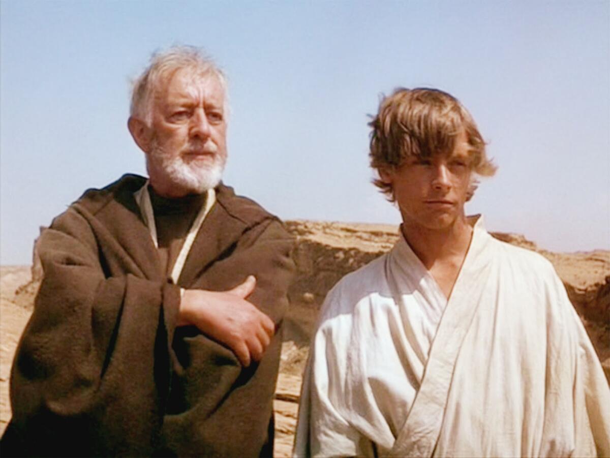 Mark Hamill racconta il rapporto con Alec Guinness - Alec Guinness e Mark Hamill in Star Wars: Episodio IV.
plus.google