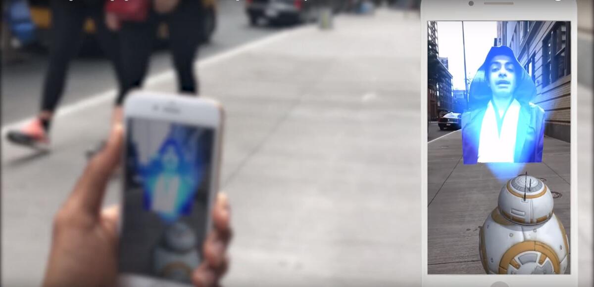 Holo Messenger: L'app per i messaggi come Star Wars - Frame del video test dell'app Holo Messenger