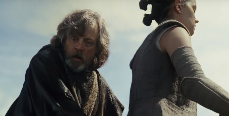 Luke incredulo di fronte all'enorme potere di Rey