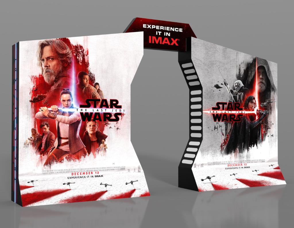 I due poster IMAX del lato chiaro e lato oscuro pubblicizati sull'account Twitter di IMAX.