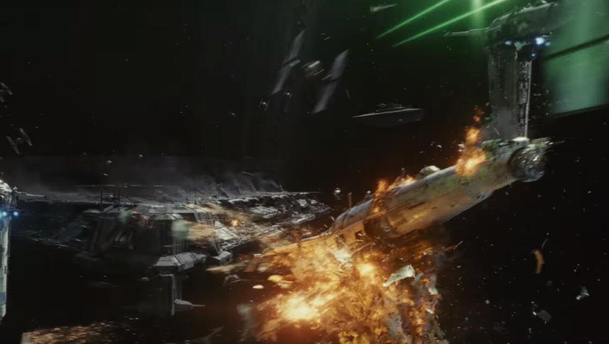 The Last Jedi: descrizione dell'anteprima di 10 minuti - Sequenza di battaglia spaziale tra Primo Ordine e Resistenza