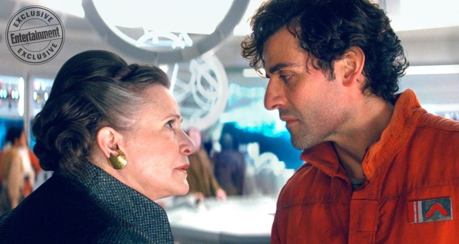 Leia e Poe discutono in Episodio VIII.Da: EW