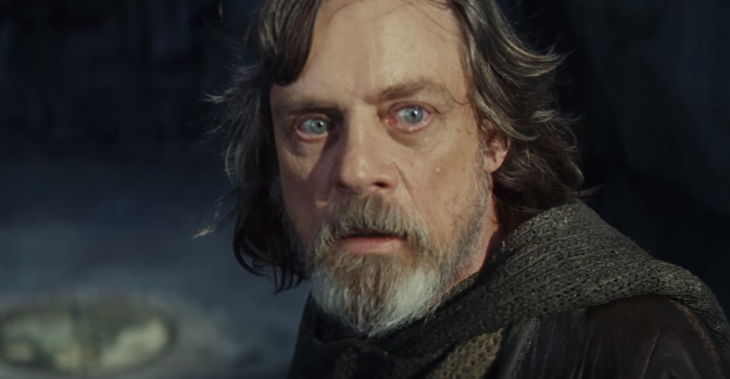 Luke Skywalker nel trailer di Episodio VIII