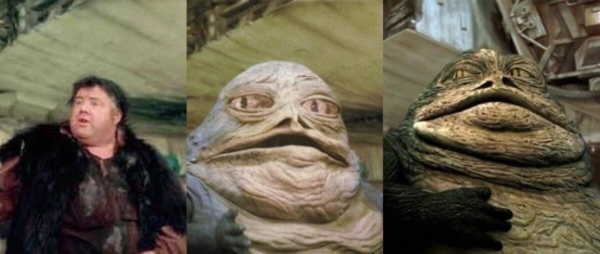 La storia del "primo" Jabba the Hutt - Le varie versioni di Jabba nella scena di Episodio IV.
Da: episode nothing
