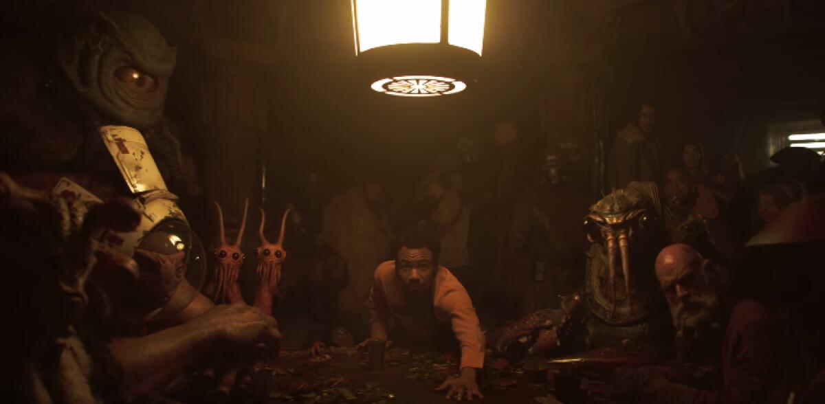 Solo: A Star Wars Story - Il super trailer completo - Una stupenda inquadratura della partita di Sabacc