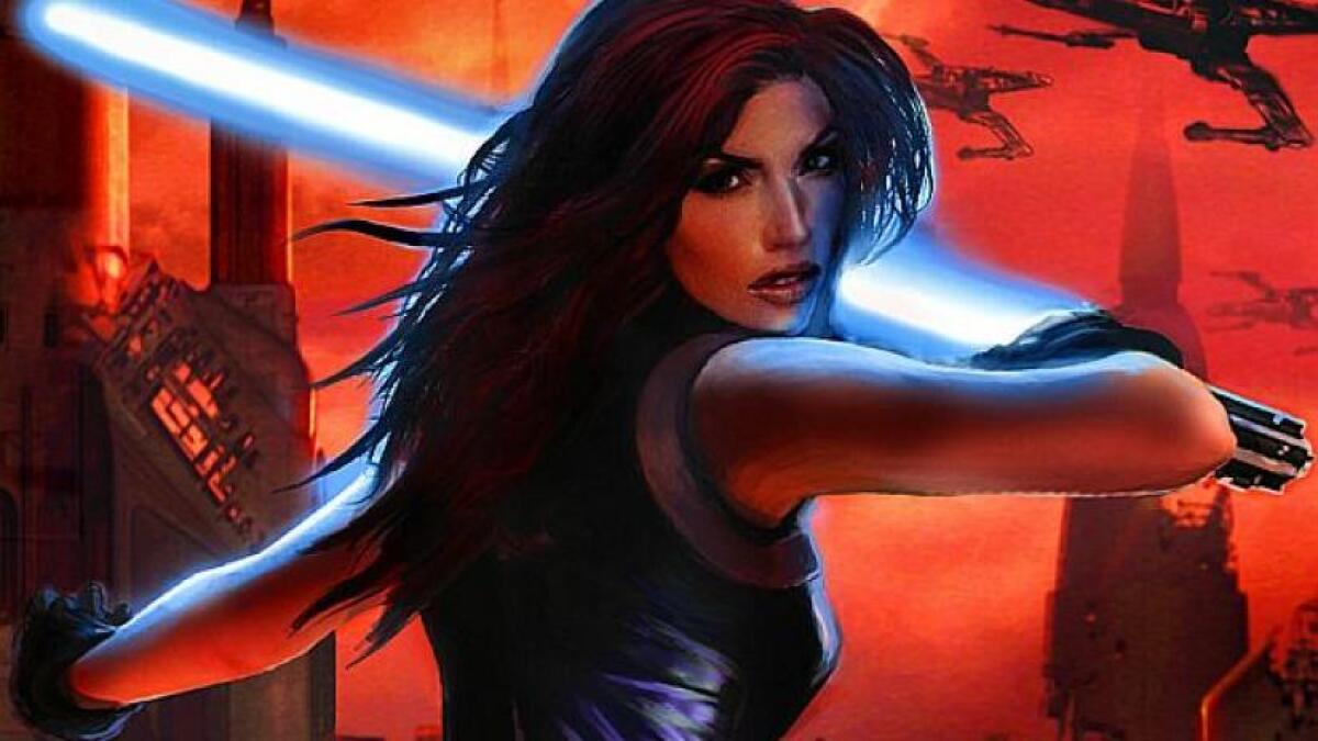 Episodio IX: aperto il casting per il ruolo di Mara Jade? - Mara Jade con la spada laser azzurra.
Da: denofgeek