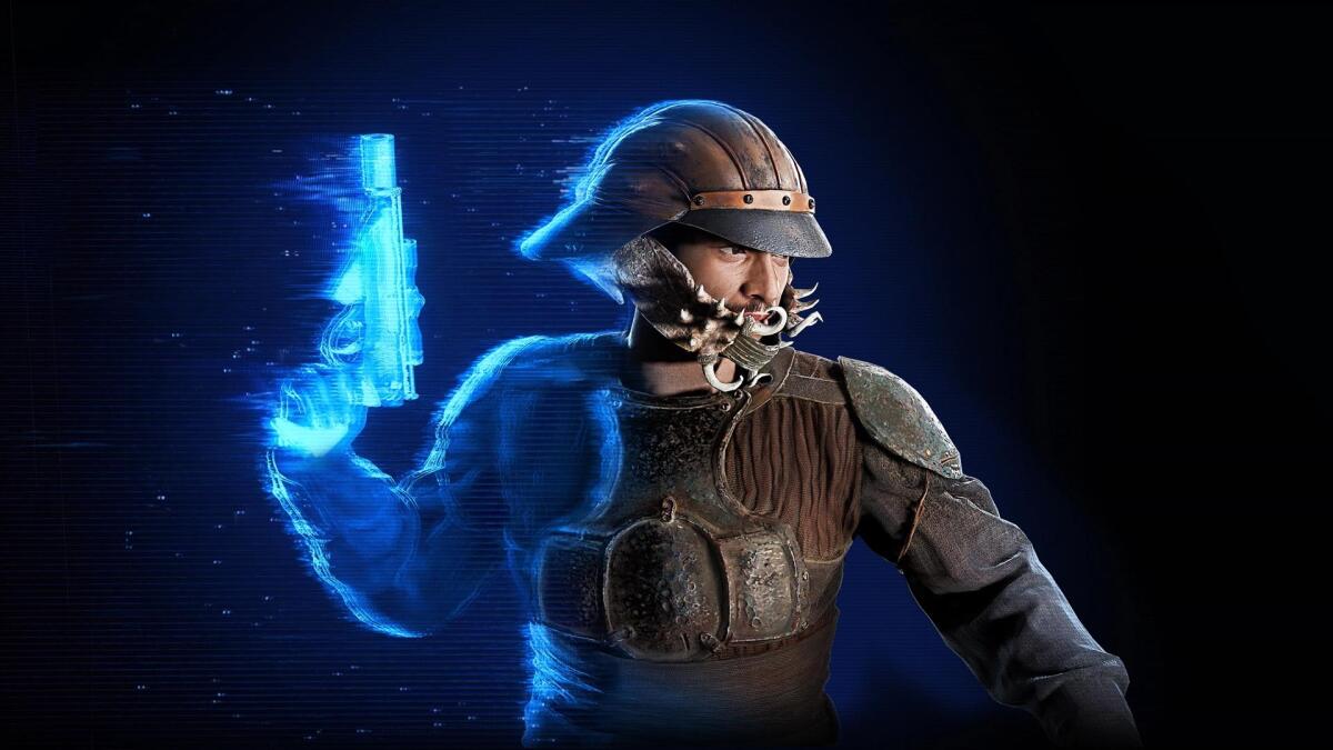 Battlefront II: I contenuti della stagione di Han Solo - Lando Calrissian vestito come guardai dello skiff in Battlefront II. Da ea.com
