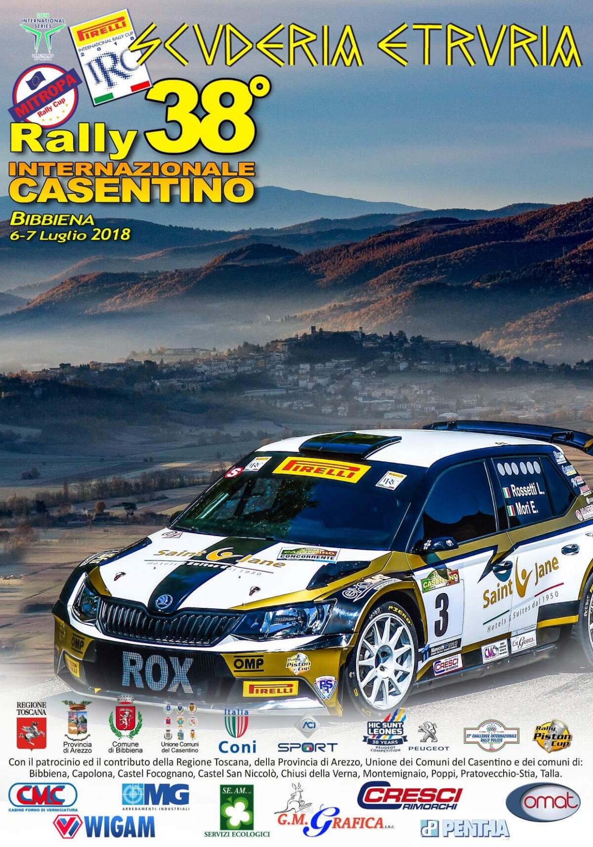 NOVITA’ PER IL 38° RALLY INTERNAZIONALE DEL CASENTINO - 