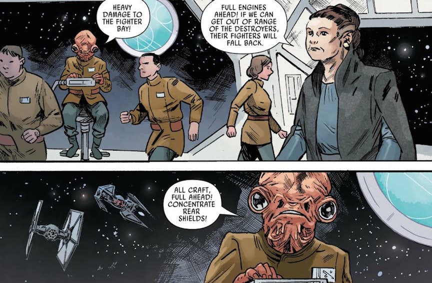 Estratto della miniserie a fumetti "Star Wars: The Last Jedi Adaptation"