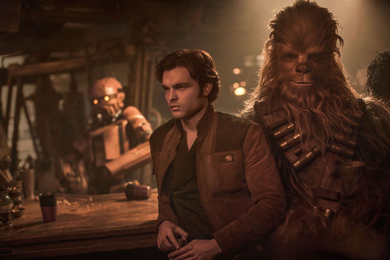 Han Solo e Chewbacca in Solo: A Star Wars Story, crediti a Lucasfilm
