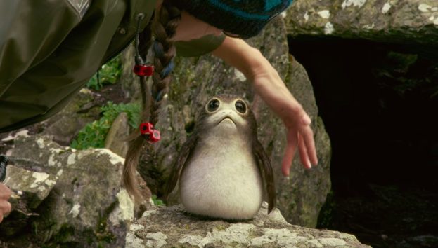 Un Porg nel video backstage di Episodio VIII.Da: youtube
