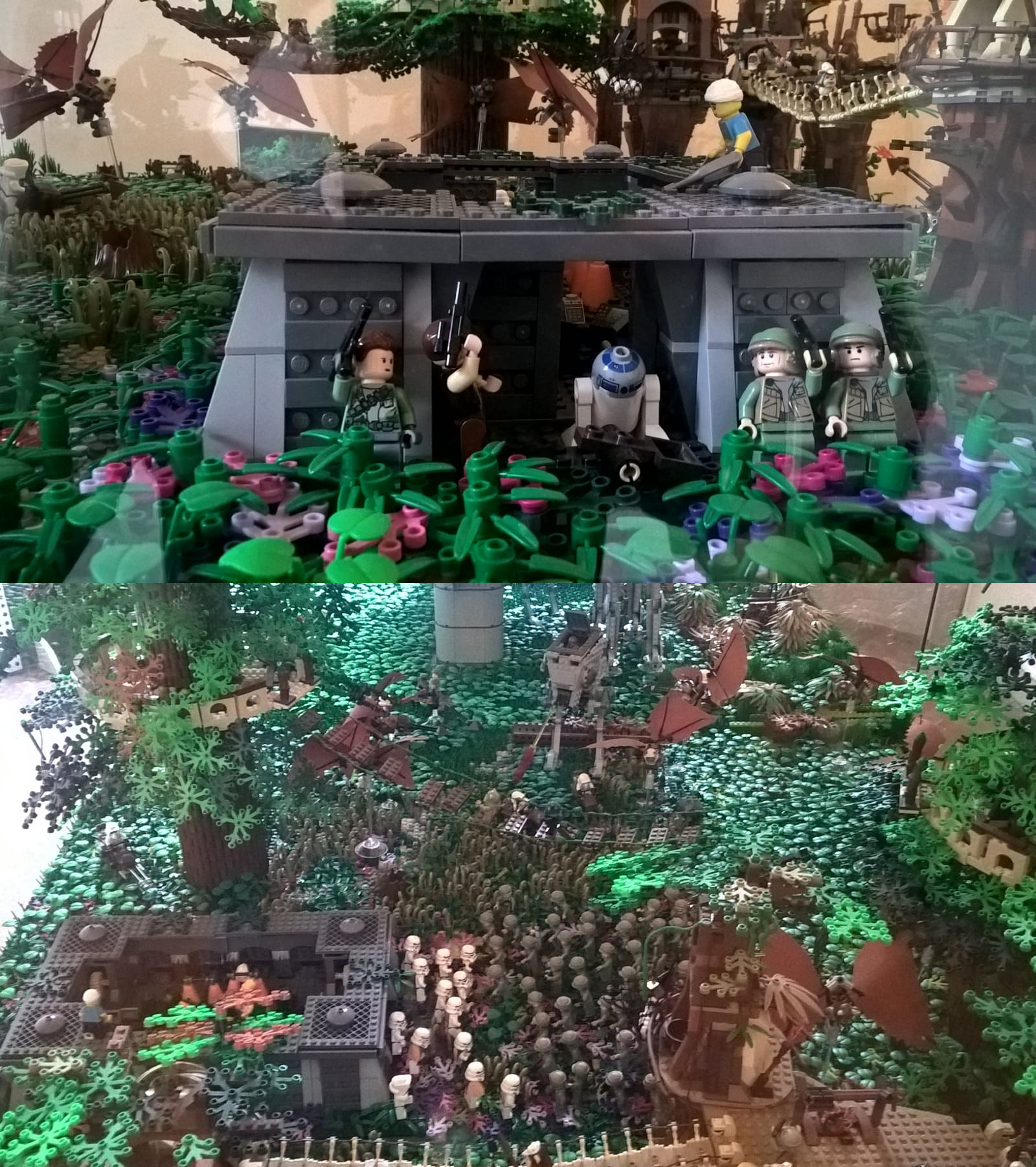 Sopra potete vedere l'assalto al bunker, sotto la panoramica della Luna Boscosa di Endor