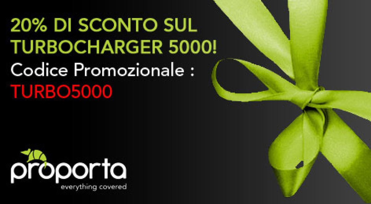 Proporta: 20% di sconto su Turbocharger - 