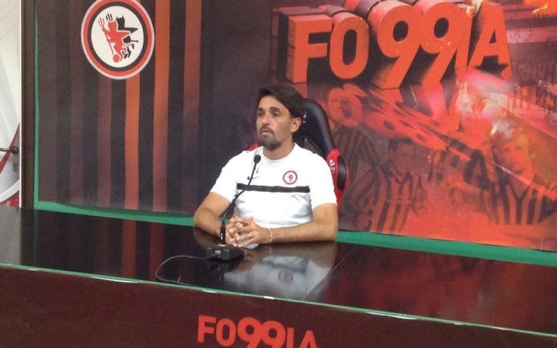 Gianluca Grassadonia in conferenza, crediti: foggiacalciomania