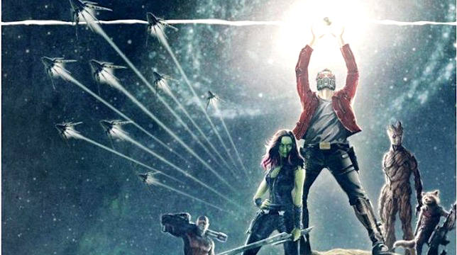 Poster a tema Star Wars con i personaggi de I Guardiani della Galassia