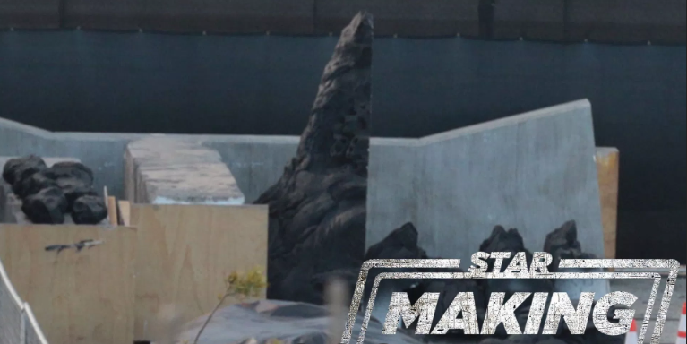Gli allestimenti e le rocce nere.Da: Makingstarwars