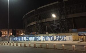 Lo striscione di protesta dei tifosi napoletani, crediti: iamnaples.it