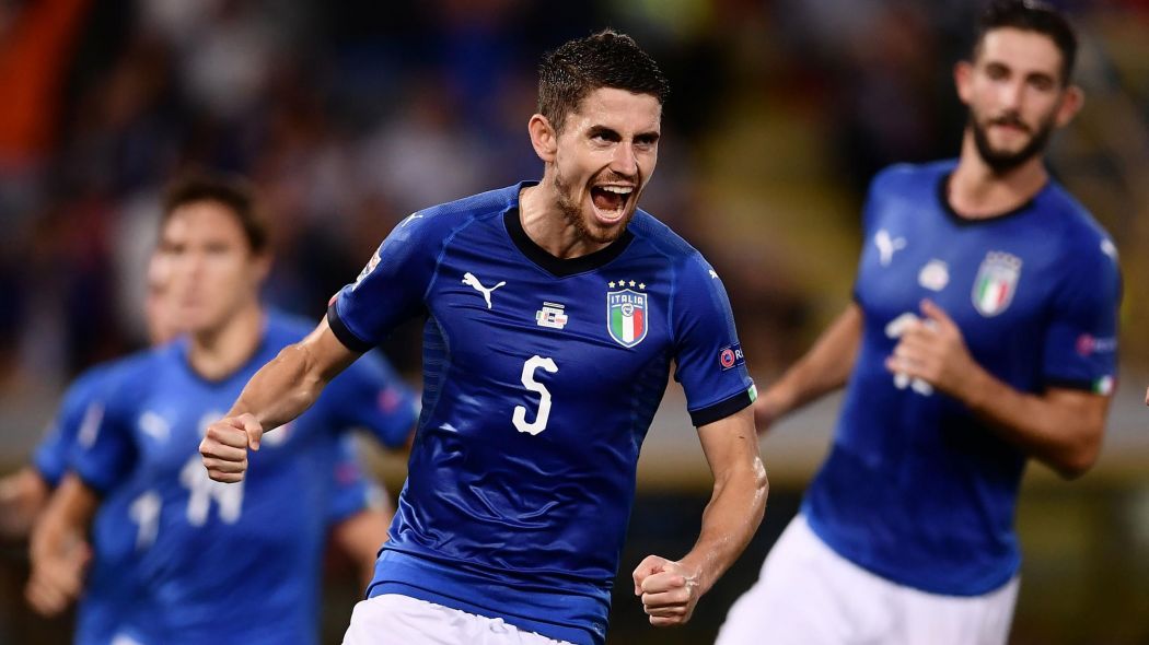 Tutta l'esultanza di Jorginho che realizza su rigore la rete del pareggio al 70' del secondo tempo, crediti: eurosport.com