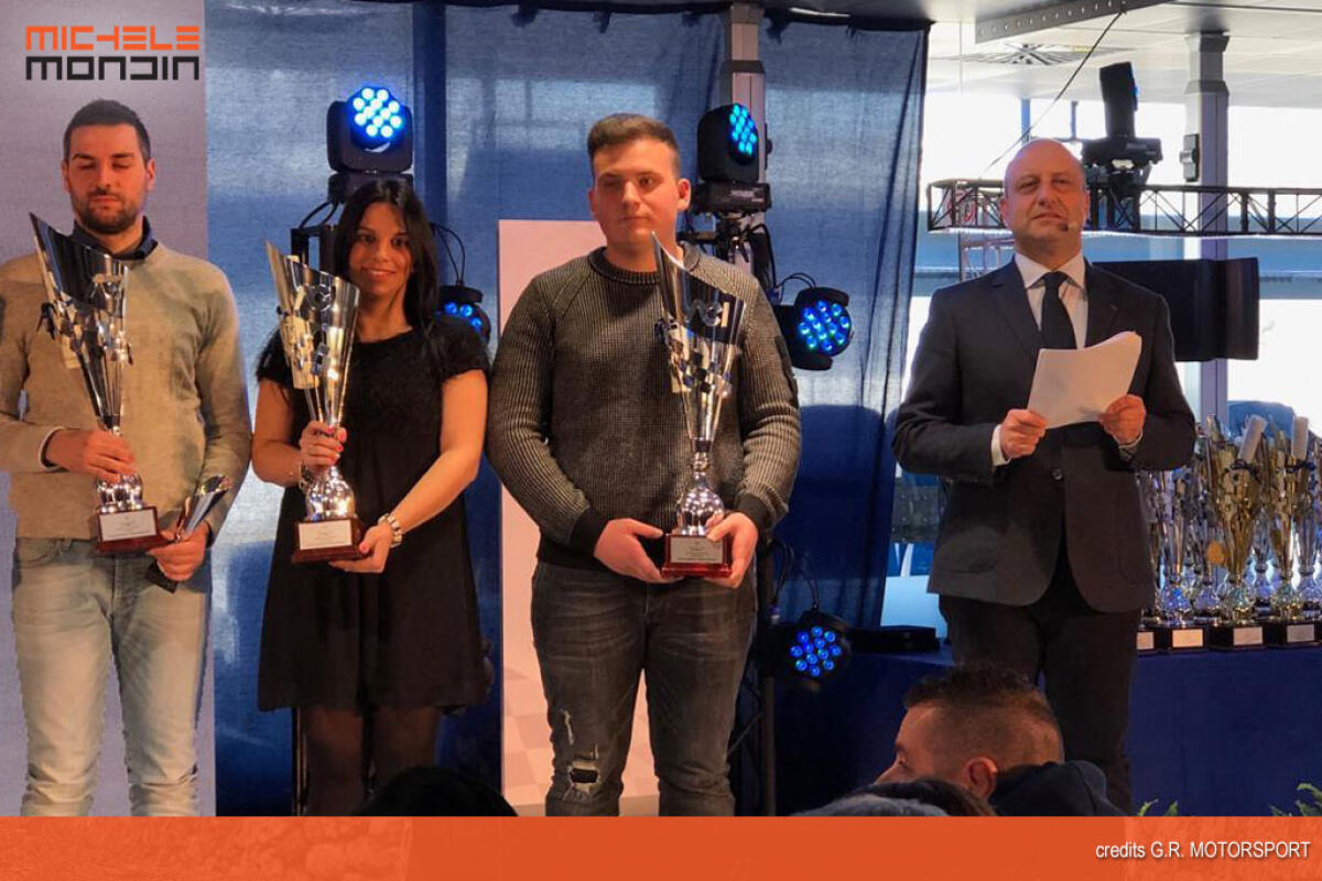 Michele Mondin festeggia il titolo 2018 a Monza - 