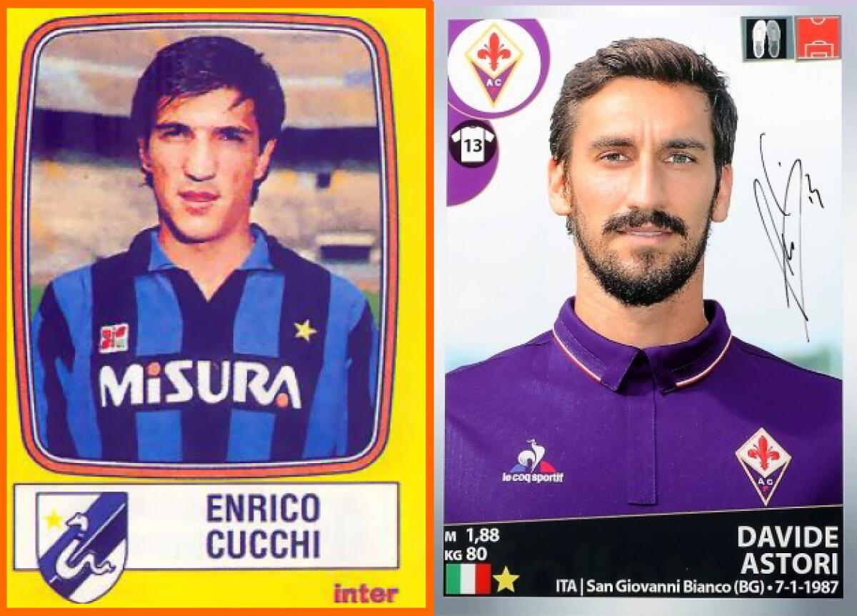 Enrico Cucchi, Davide Astori e quel maledetto 4 marzo - Enrico Cucchi, Davide Astori, crediti: Calciatori Panini