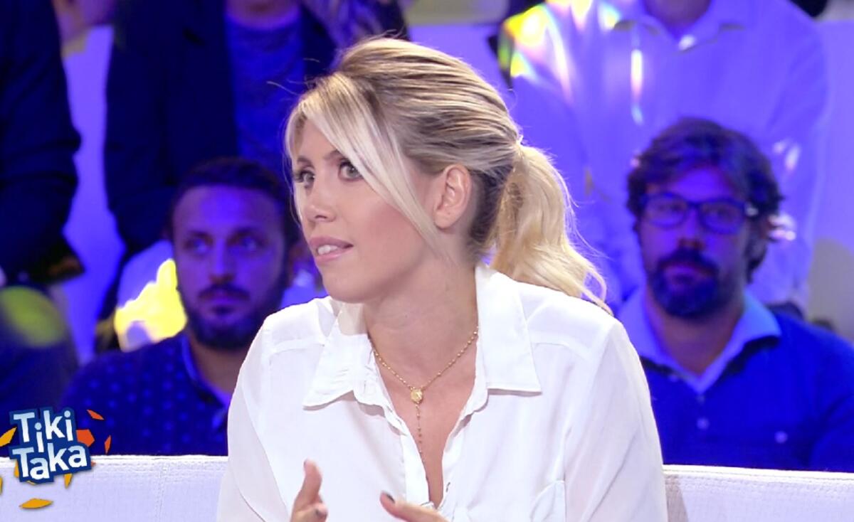 Wanda Nara: "Continuerò a dire le cose che penso" - Wanda Nara negli studi di Tiki Taka, crediti: Fc Inter 1908
