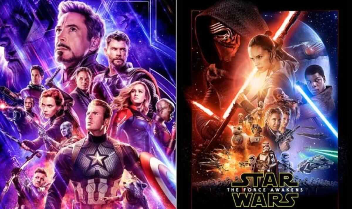 Avengers: Endgame batte già un record di Episodio VII - Poster di Avengers: Endgame e Il Risveglio della Forza.
Da: daily express