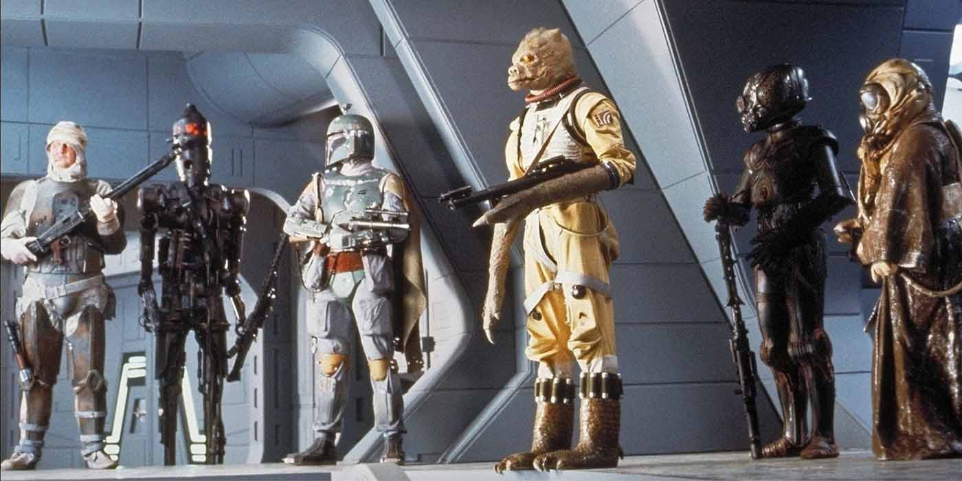 Il gruppo di cacciatori di taglie nell'Impero Colpisce ancora.Fonte: Starwarsnews.net