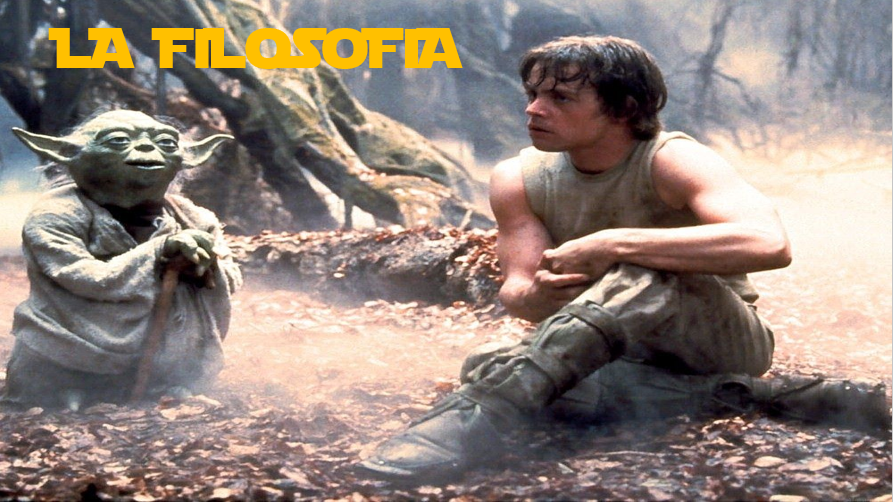 Il Maestro Jedi Yoda e il suo allievo Luke Skywalker, durante l'addestramento su Dagobah