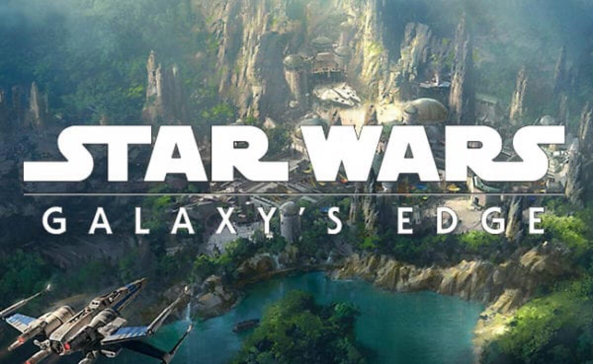 Star Wars: la prima spettacolare foto dei parchi a tema (con il Falcon)! - Logo dell'area tematica Star Wars: Galaxy's Edge nei parchi Disney.
Da: just disney