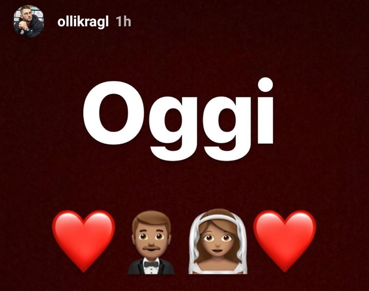 Oliver Kragl si sposa oggi, l'annuncio su Instagram - 