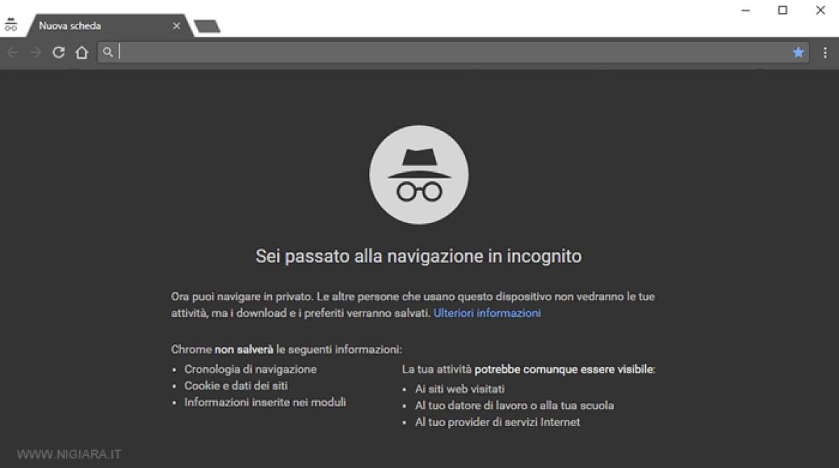 Guida su come navigare incognito sul web - 