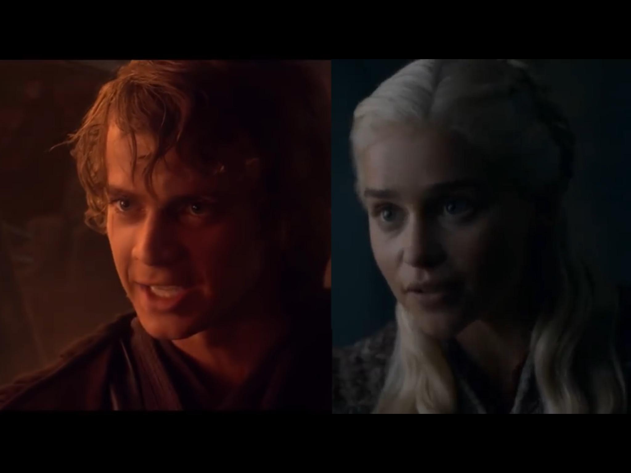 Daenerys Targaryen e Anakin Skywalker, due personaggi messi a confronto di recente.Fonte: Reddit
