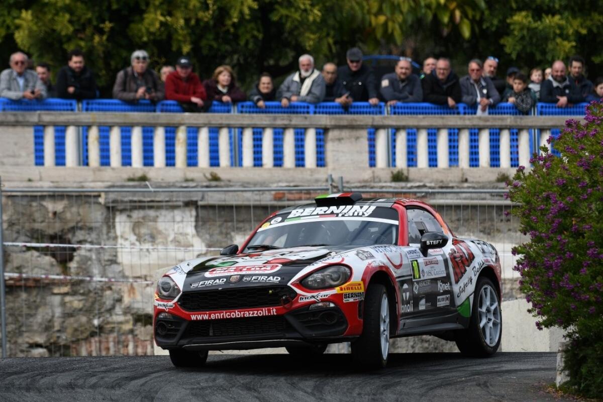 Brazzoli con l'Abarth 124 all'INA Delta Rally - 