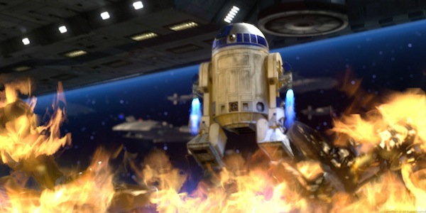R2-D2 brucia due droidi ne La vendetta dei Sith.Fonte: Whatculture