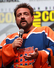 L'attore Kevin Smith durante un suo intervento al Comic-Con.