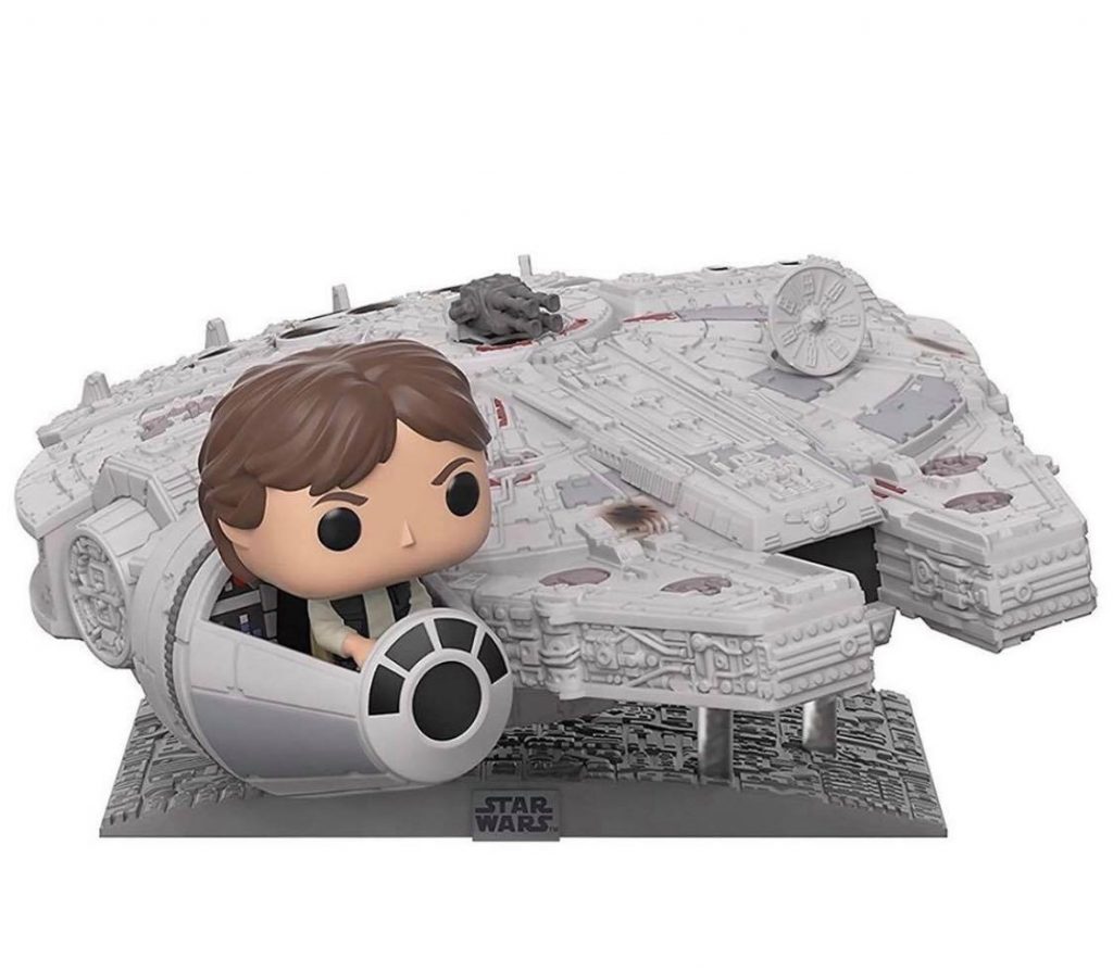 Il nuovo Funko Pop di Han Solo sul Millennium Falcon.Da: Comicbook