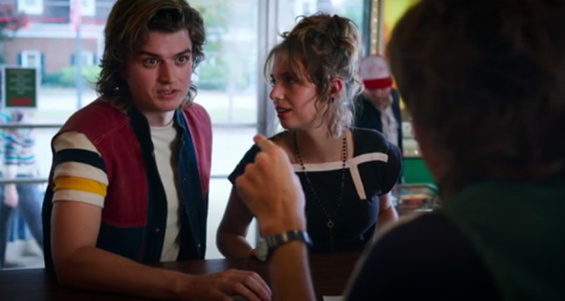 La scena nella videoteca