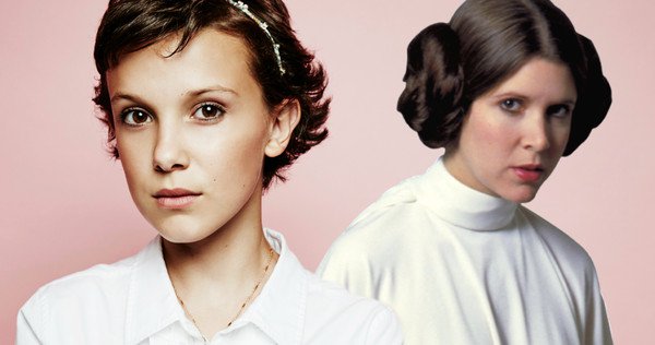 Millie Bobby Brown e Carrie Fisher.Fonte: MovieWeb