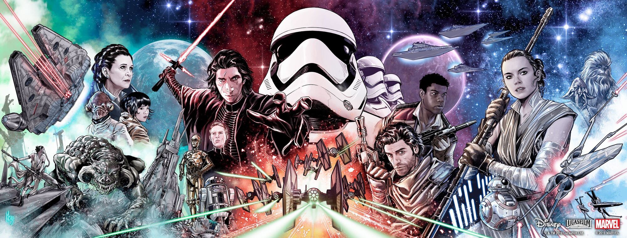 Le quattro copertine di Star Wars: Allegiance unite in un unico disegno