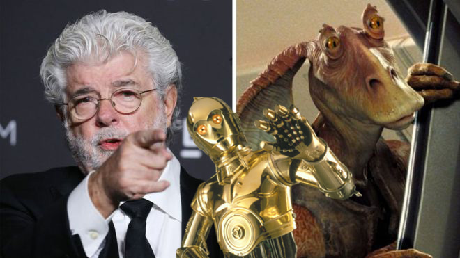 George Lucas, Jar Jar Binks e C-3PO
