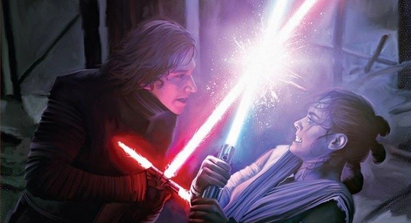 Una fan art del duello tra Kylo Ren e Rey in Episodio VII.Da: faking star wars
