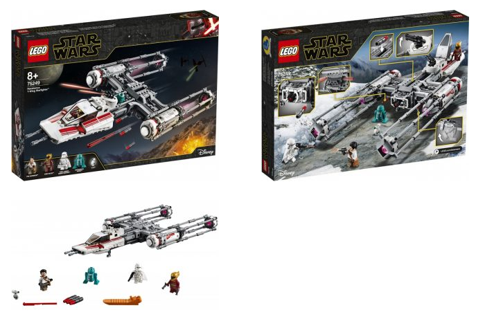 Il set Lego che ricostruisce il Resistance Y-wing Starfighter (75249).