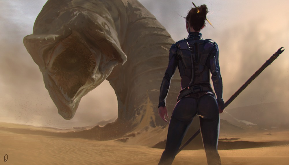 Immagine che raffigura l'aspetto di un alieno sandworm.